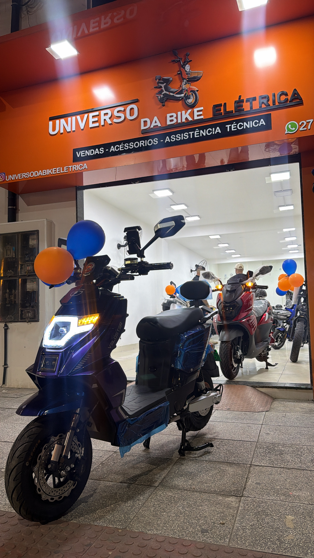 Veículo elétrico na loja Universo da Bike