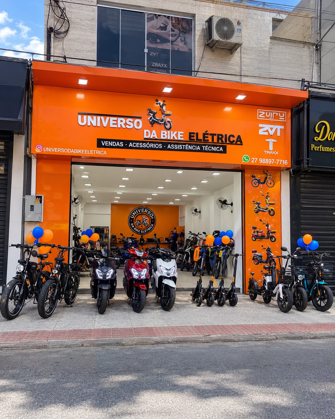 Fachada da loja Universo da Bike Elétrica